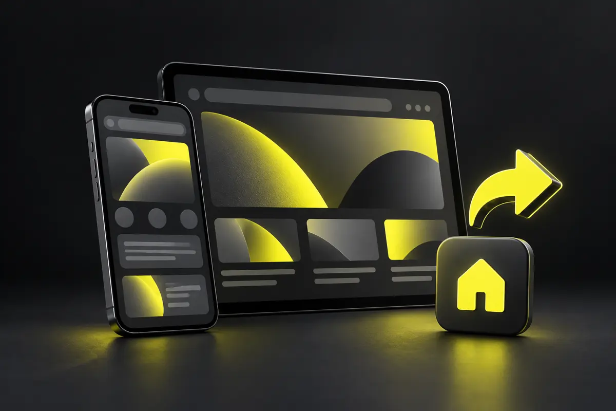 Illustration of iPhone and iPad browser access